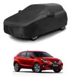 AASHTIK MART Toyota Glanza Car Cover Car Cover Toyota Glanza Toyota Glanza Body Cover Car Body Cover Toyota Glanza Toyota Glanza Car Body Cover Water Resistant - with Mirror Pockets (Black Colour)