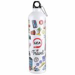 KGA Travel Stainless Steel Sports Water Bottle 1L with hanging loop, Luxury Traveller- for Gym/Outdoor/Sports/Trekking (Pack of 1)