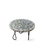Casadecor Black Marble Rainbow Speckled Decorating Round Pizza Cake Stand