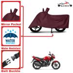Aashtik mart Honda CB Unicorn 160 Motorcycle Bike Scooty Cover Maroon Colour Water Resistant - UV Protection & Dust Proof Imported Fabric Quality,Sun Protection,Weather Bike - Scooty Two Wheeler Body Cover Honda CB Unicorn 160