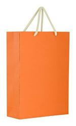Tasche Orange Paper Gift Bags For Gifting Presents (28 x 20 x 7.5 cm) Pack Of 10