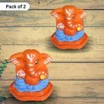 Gaumatram Gayatri GOD GANESH PINK COLOR IDOL FOR POOJA | PICE OF 2