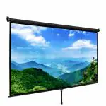 Multy Byte Self Lock Projection Screen, 5 Feet x 7 Feet, Easy Installation, Ideal for Home and Office Use Full HD 1080P, 3D and 4K Ready, High Gain Fabric, Matte Finish, Universal Compatibility.