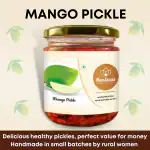 KASBAA Homemade Mango Pickle Aam ka Sukha Achar/Ghar Ka Aam Ka Achar/Tangy, Spicy, Sour, and Salty Handmade Mango Pickle/Dry Aam Ka Achaar - 400 GM