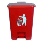 Kyracs Bio Medical Plastic Pedal Garbage Waste Dustbin For Home,College And School,Organisation,Malls And Restaurant.(Red),(45L)