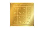 Rudra Centre Bhoot PRET Badha Nashak Yantra in Gold Polish, 3 in