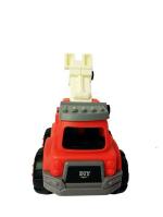 MIMY Fire Service Truck, Assembly Friction Truck Fire Ladder Truck, STEM Learning Building Vehicles with Screwdriver, DIY Gift for Aged 3 + Boy Girl Kid Toddler Fire Fighter Truck