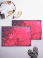 Bianca Purple Abstract Digital Print Bath Rug with Rubber Back (58x38 cm) 2 pcs (C_BM731_BM731)