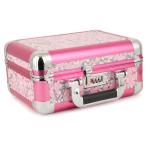 Clarabae Vanity Box for Women Makeup Organizer Box Clip-Closure Makeup Organizer for Women Professional Travel Makeup Case Portable Artist Cosmetic Brush Organizer Storage Bag (Pink)