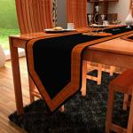 Home Heart Black Table Runner, 14x45 inch