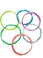 Fitfix Multicolor Plastic, Pe Collapsible Travel Helix Sports Hula Hoop For Exercise Fitness, 36 Inch Diameter (Pack Of 5)