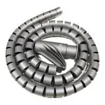 MX Cable Organiser Cable Protector Management WIREMESH Easy Cable Cover 22MM - 1.5 Meters - MX 2696A - Grey