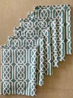 Earthy India Table Mat 12 x 18 inch Set of 6 (green6)