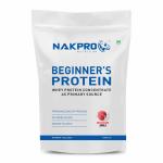 NAKPRO Beginners Whey Protein Concentrate | 13.27g Protein, 2.94g BCAA (1 Kg, Lychee)