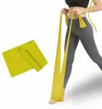 FirstFit Resistance Loop Bands | Elastic Exercise Band Set | Best Resistant Workout Loops for Booty, Glute, Leg & Thigh Exercising  - Yellow(15-20 lbs) - 59 X 6 Inch