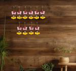 DIPTI HANDICRAFT MDF Pichwai Cow Cutout Design for Diwali | Dussehra | Rangoli | Pooja | Festival Gift | Handmade MDF Cow Pichwai with Pom Poms Backdrop Hangings for Decorations,(Pack of 10 )