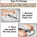 Pioneer Nitrile Rubber Gasket Compatible with Hawkins Contura Black XT 3 litres Inner LID Pressure Cooker (Pack of 1)