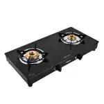 Sunflame NOVA 2 Burner Gas Stove with Toughened Glass Top,Manual Ignition