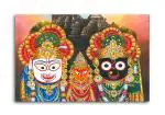 Tamatina Multicolor Modern Art Jai Jagannath Abstract Unframed Art Canvas Painting - 13X9 Inch
