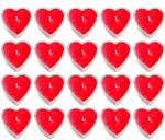 KRISHNA ALO Soy Wax Rose Scented Red Heart Shape Candle Set | Romantic Love Tea Light Candles for Bedroom Decoration, Birthday, Valentine's Day, Anniversary & Wedding. (Pack of 20)