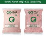 Goshudh Kala Namak 500g & Sendha Namak 500gm Combo Pack 1000g