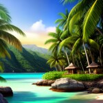 Love Creation A4 Size poster print for creative wall art- tropical-breeze-10533( Sticker)