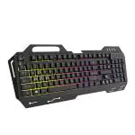 Wings Grind Usb-A 100 Gaming Keyboard With Metallic Casing 19 Anti-Ghosting Key And Changeable Backlight, Black