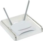 See Inside Acrylic Unbreakable Set Top Box Stand DVD Player Music Player Wall Mount (9x10inch) Acrylic Wall Shelf  (Number of Shelves - 1, White)