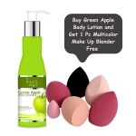 MGmeow Girl Body lotion & Moisturizer With Green Extract - For Anti Ageing, Reduce Dark Circle & Nourishment - 200mL With 1pc Free Makeup Blender Puff