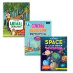 BOOKFORD Young Mind Encyclopedia - Set of 3 Books - Animals, General Knowledge, and Space Encyclopedia For Kids BookFord Publications