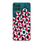 MobiEra Samsung Galaxy F62 Light Blue Allure Design Plastic Hard Case Cover