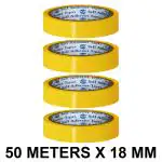 VCR Yellow Color Tape - 50 Meters in Length - 18mm / 0.75