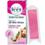 Veet Professional Waxing Strips Kit for Normal Skin, 20 Strips | Gel Wax Hair Removal for Women |