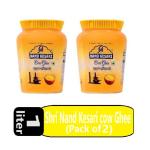 SHRI NAND KESARI 1 Litre Desi Cow Ghee|Immunity Booster and 100% Pure Cow Ghee| Pure Ghee (Pack of 2)