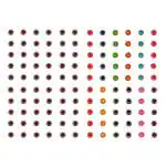 Vama Fashions White Crystal Stone Maroon and Multicolor Bindis Sticker for Girls - 120Bindis Forehead Multicolor, Maroon Bindis