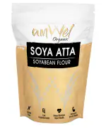 Amwel Organic Soyabean Atta | Soya Flour | 450g x 2 pc | High Protein and Fiber Rich Food For Diet and Weight Management | 0.9kg