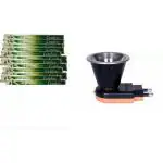 JSC STAR 555 Stainless Steel Incense Holder (Black) AND JSC STAR Comfort Lemon Grass Mosquito Repellent Incense Sticks (240 sticks) Lemon