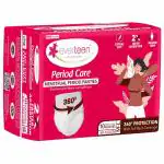 everteen Period Care M-L Cottony Soft Menstrual Period Panties, Enriched with Goodness of Neem and Safflower-1 Pack (10 Panties) for 2x Faster Absorption and 360 Protection