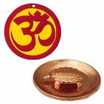 Divyamantra Multicolour Tortoise Yantra and Om (Pack of 2)