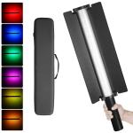 HIFFIN (HF-600 RGB) Portable Light Wand Handheld RGB LED Stick Light for Photography, 2500K-9900K Adjustable, 24 Fx Light Effect, Power 24W, Barndoor, 5200mah in Built Battery