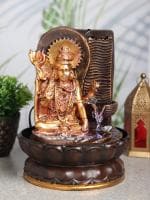 VIVARS CRAFT Lord Shiva Ji Tabletop Waterfall Fountain Indoor Decoration