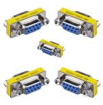 WETEK VGA Jointer Couple Joiner Extender 15 Pin Female to Female Coupler Cable Extender Female Both Side Female to Female gender changer (Pack of 5)