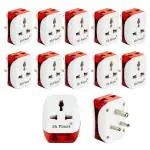 Hi-Plasst 240 V 10 A Universal 3 Pin Converter Travel Wall Multiplug Adapter For 2 Pin 3 Pin Socket Connector