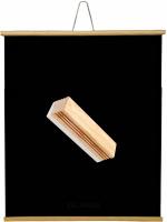 SHELFKING 2x3 Ft, Non-Magnetic Roll Up Wooden Black Board & 1 Premium Wooden Duster Black board (24 inch x 36 inch)