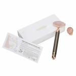 OROSSENTIALS 100% Authentic Electric Rose Quartz vibrating Face Roller_Green Gun Handle