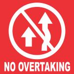 ACRO ADS Safety Circular Mandatory Sign For Overtaking Prohibited
