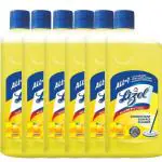 Lizol Citrus 1Ltr Disinfectant Surface & Floor Cleaner Liquid | Suitable for All Floor Cleaner Mops | Kills 99.9% Germs| India's #1 Floor Cleaner (Pack of 6)