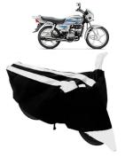ABORDABLE Presents Hero Splendor Plus Water Resistant - Dust Proof - Full Bike / Scooty Two Wheeler Body Cover (WHITE STRIPES)