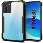 RUPELIK Oppo A16 (Eagle) Shock Proof Clear Protective Hybrid TPU & PC Transparent Back Crystal Clear Eagle Case Cover for Oppo A16 (Black/Transparent)