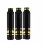 JYNXE Golden lining Water Bottle for Fridge , Home , Office Unbreakable Ideal for kitchen, Office, Sports, Travelling, Gym Water Bottle ( 1 L ) Pack Of 3 , Black Golden